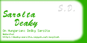 sarolta deaky business card